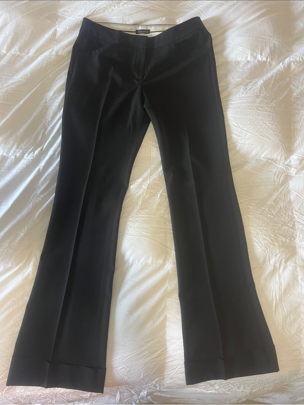 Ellie Tahari Black Flare Dress Pants